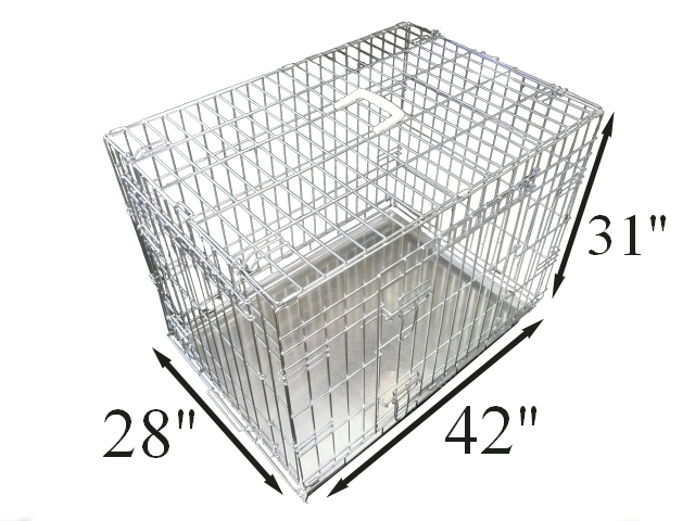 Ellie-Bo Replacement Silver Galvanised Metal Tray for 42 inch XL Dog Cage Crate